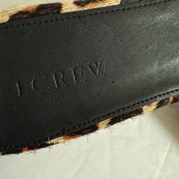 J. Crew Brown and Black Leopard print Sandals flat slides - Picture 10 of 11